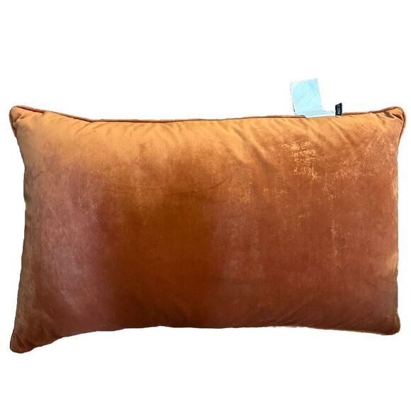Rodeo‎ Home Velvet Feel Damask Trellis Burnt Orange Throw Pillow - Picture 6 of 6